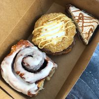 Cinnamon Roll, Pumpkin Spice Cheesecake Donut, Blondie  at Valhalla Bakery in St Petersburg