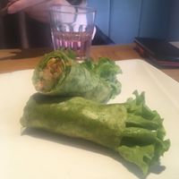 Fresh green rolls  at Better Way 素研 - Sù Yán Sù Shí Cān Tīng - Minzheng St in Dalian