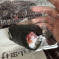 Pickled peach onigiri   at Yamadamura in Okayama