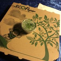 Cute box and aragula   at Stenovn Delicato Pizza & Sharwarma in Odense