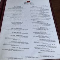 Menu at FEZ in Mamaroneck