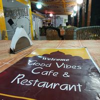 Many vegan options on the menu at Good Vibes Cafe in Agra