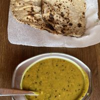 Dahl fry and bread   at Good Vibes Cafe in Agra