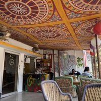 Roof top setting   at Good Vibes Cafe in Agra