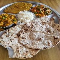 Thali at Good Vibes Cafe in Agra