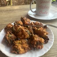 veg pakoras  at Good Vibes Cafe in Agra