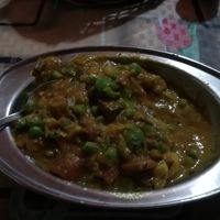 Veggie curry at Good Vibes Cafe in Agra