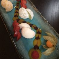 A trio of sorbet dumplings!  at Kobe in Luxembourg City