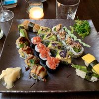 Vegan sushi platter at Kobe in Luxembourg City