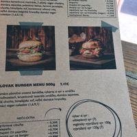 disappointment over finding real cheese on the menu at Vegan Pub in Bratislava