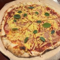 Prosciutto pizza  at Vegan Pub in Bratislava