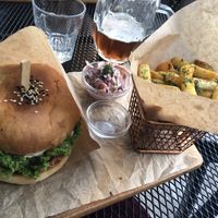 California burger menue  at Vegan Pub in Bratislava