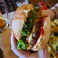 California burger at Vegan Pub in Bratislava