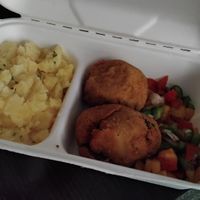 Zeleninove placky at Vegan Pub in Bratislava