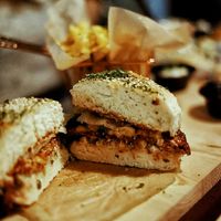 Vegan burger at Vegan Pub in Bratislava