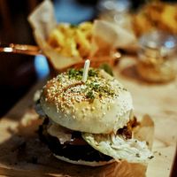 Burger at Vegan Pub in Bratislava