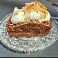 Carrot cake $7.00 on a beautiful plate! at Little Mylkbar in Parkville
