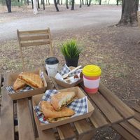 Toasties, cake, and coffee at Little Mylkbar in Parkville