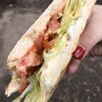 Chick’n toastie  at Little Mylkbar in Parkville