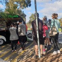 Destinctive van and often a crowd at Little Mylkbar in Parkville