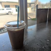 Lavender Oat milk Iced Latte at Tender Loving Coffee in Chico