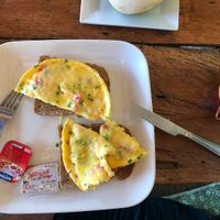 Toast with egg at Cloud 9 in Koh Lanta