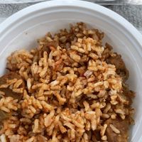 Jambalaya- dry and too much liquid smoke at Soul Food Vegan in Houston