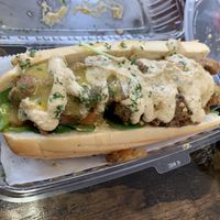 Mushroom poboy at Soul Food Vegan in Houston
