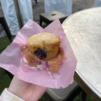 Blueberry muffin at Soul Food Vegan in Houston