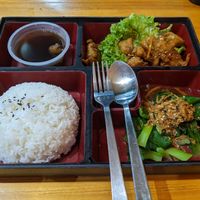 Honey chicken bento at Leaf Corner 慈素 - Sembawang in North Singapore
