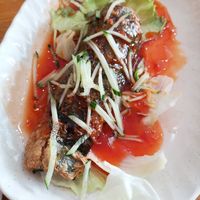 Sweet and sour fish at Leaf Corner 慈素 - Sembawang in North Singapore