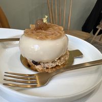 Mont blanc (chestnut, blueberry and a popped rice base)  at Instant V in Aix-en Provence