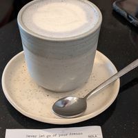 Blue latte at Nola Kitchen in Porto