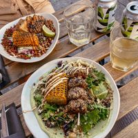 Vegan Bowl 12,50€ and Asian Slaw 12€ both vegan  at Nola Kitchen in Porto