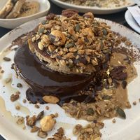 chocolate pancakes  at Nola Kitchen in Porto