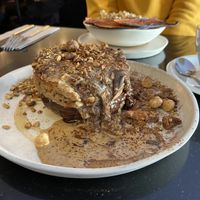 Chocolate pancakes  at Nola Kitchen in Porto