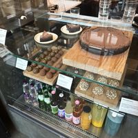 Vegan desserts, the chocolate cake is to die for!  at Nola Kitchen in Porto