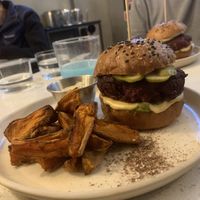 Beetroot burger   at Nola Kitchen in Porto