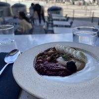 Dessert ~ vegan yogurt bowl   at Nola Kitchen in Porto