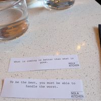 Message of the day  at Nola Kitchen in Porto