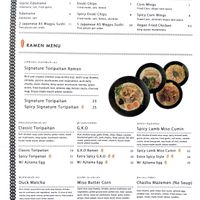 Menu as of 2023-12-10, pg 1  at Mensho Tokyo in San Francisco