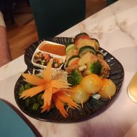 BBQ tofu with peanut sauce at The Basement in Ashbourne