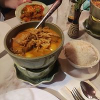 Massaman curry with mock lamb at The Basement in Ashbourne