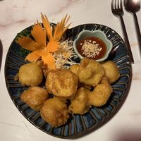 Deep fried bean curd (tofu)  at The Basement in Ashbourne
