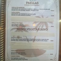 Veggie menu at Las Caracolas in Mal Pais