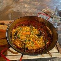 Paella at Las Caracolas in Mal Pais