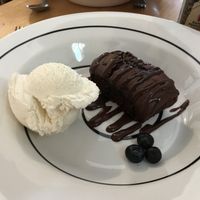 Vegan Brownie and Ice Cream at The Terrace Arts Cafe - Artannapola in Seaton
