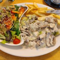 Mushroom & Leek pie - delicious! at The Terrace Arts Cafe - Artannapola in Seaton