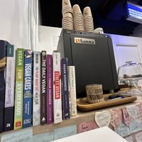 Vegan books selection  at Vterra in Kuwait City