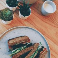 Avocado sandwich with mushroom💚 at Vterra in Kuwait City